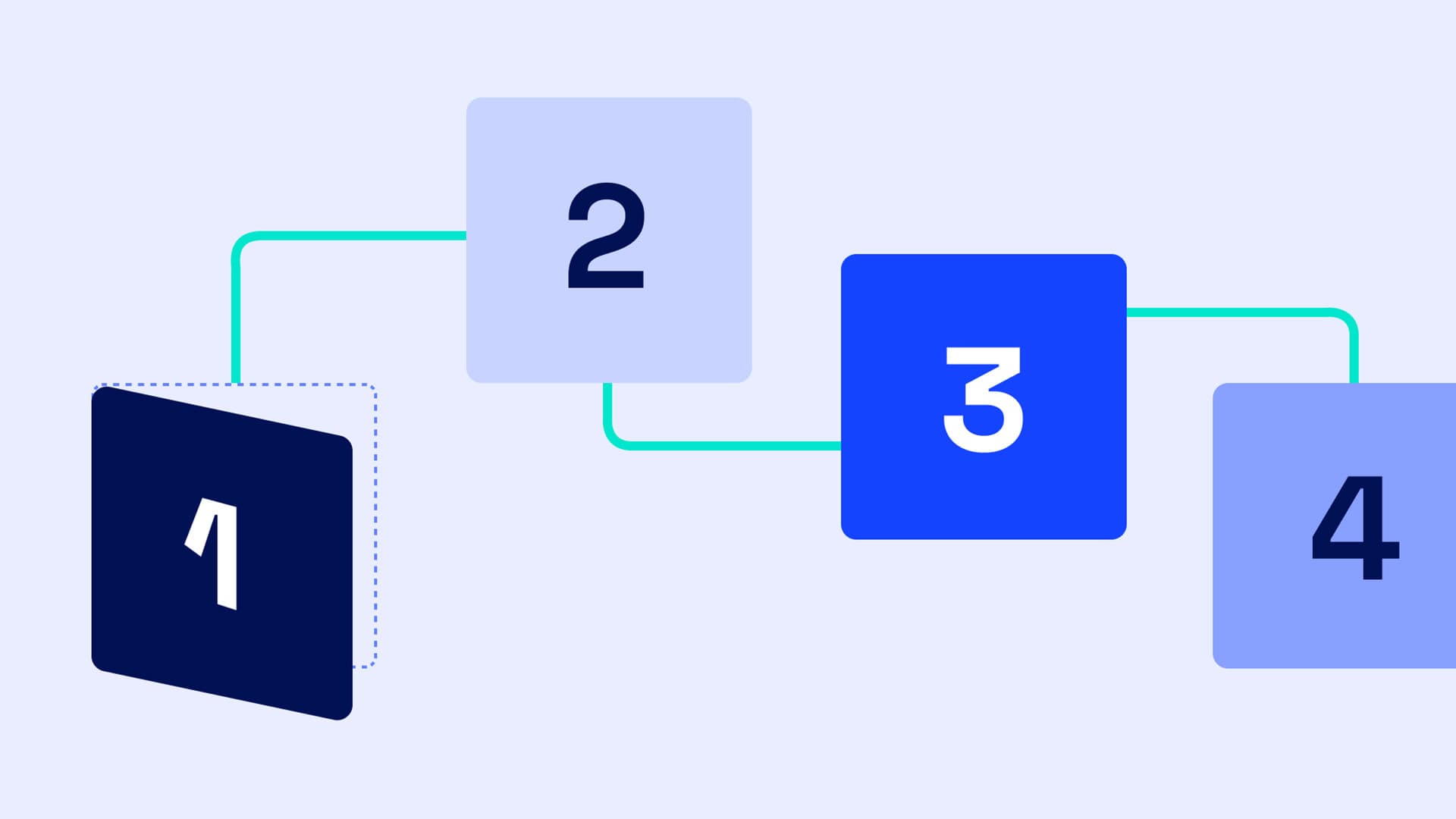 Grafik der ersten vier noch geschlossenen Türchen des Adventskalenders.
